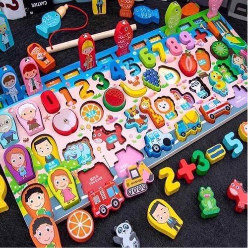 [HCM]Bộ Bảng Số Thông Minh Bằng Gỗ Cho Bé