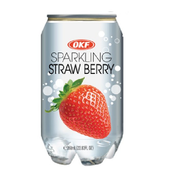 Thùng 24 lon nước ngọt có ga okf 350ml - nước sparkling soda hàn quốc đủ vị