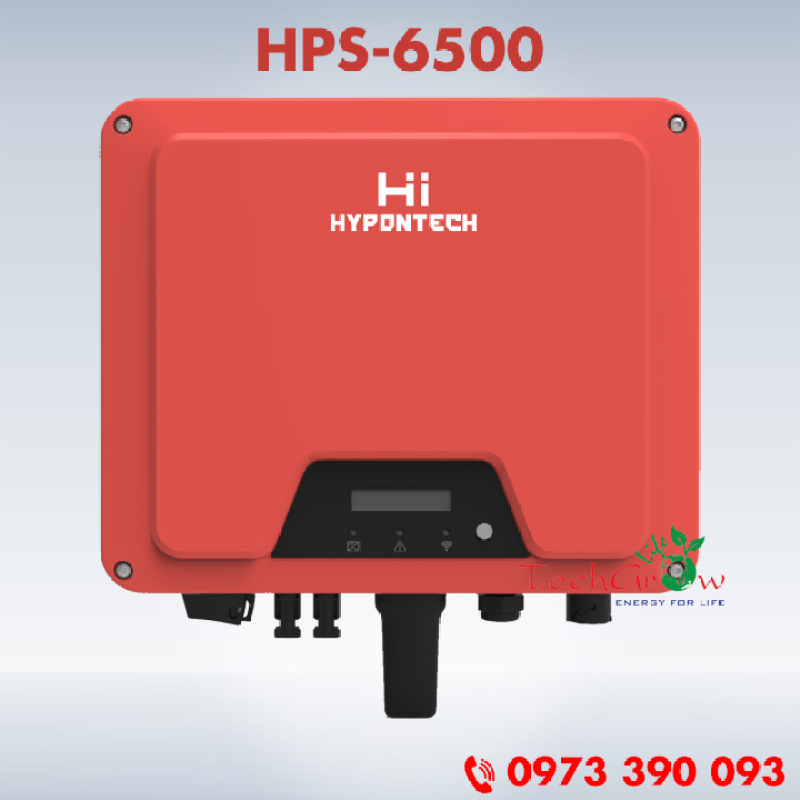 Biến tần hòa lưới HYPONTECH 6,5 kW 1 pha HPS-6500 - Inverter hòa lưới điện mặt trời