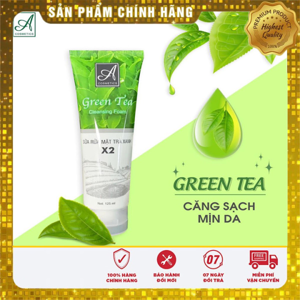 [Chính Hãng] Sữa rửa mặt trà xanh X2 a cosmetics nhập khẩu