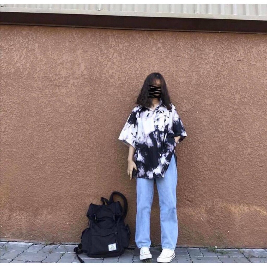 Áo Sơ Mi Nam GUUZ loang nhiều màu form dáng rộng bigsize cộc tay ulzzang unisex cá tínhj
