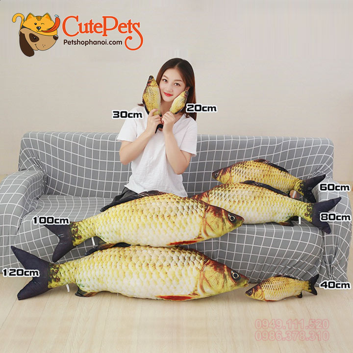Đồ chơi Cá chép bông cho mèo - CutePets