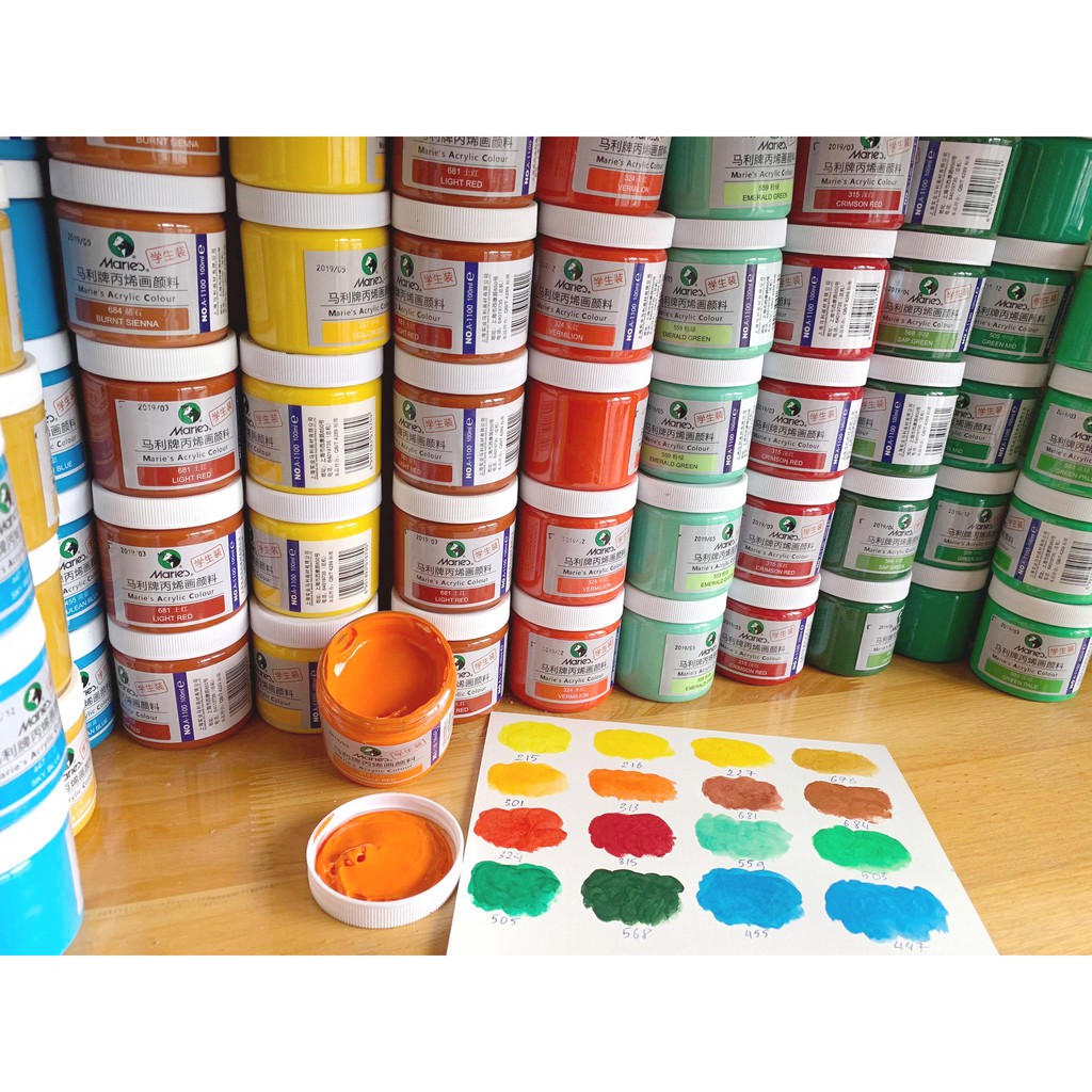 Màu acrylic maries - lọ 100ml