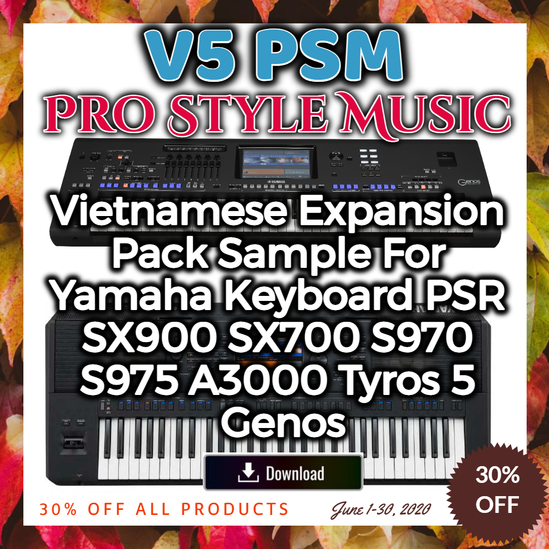 PSM V5 Expansion Pack Sample Cho Các Dòng Đàn Yamaha PSR SX900 SX700 S970