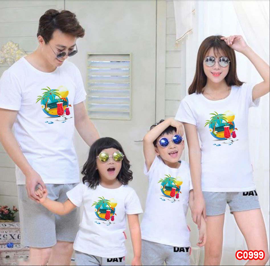 [HCM]Áo thun gia đình đi biển form rộng cho mùa hè cực xinh C0999