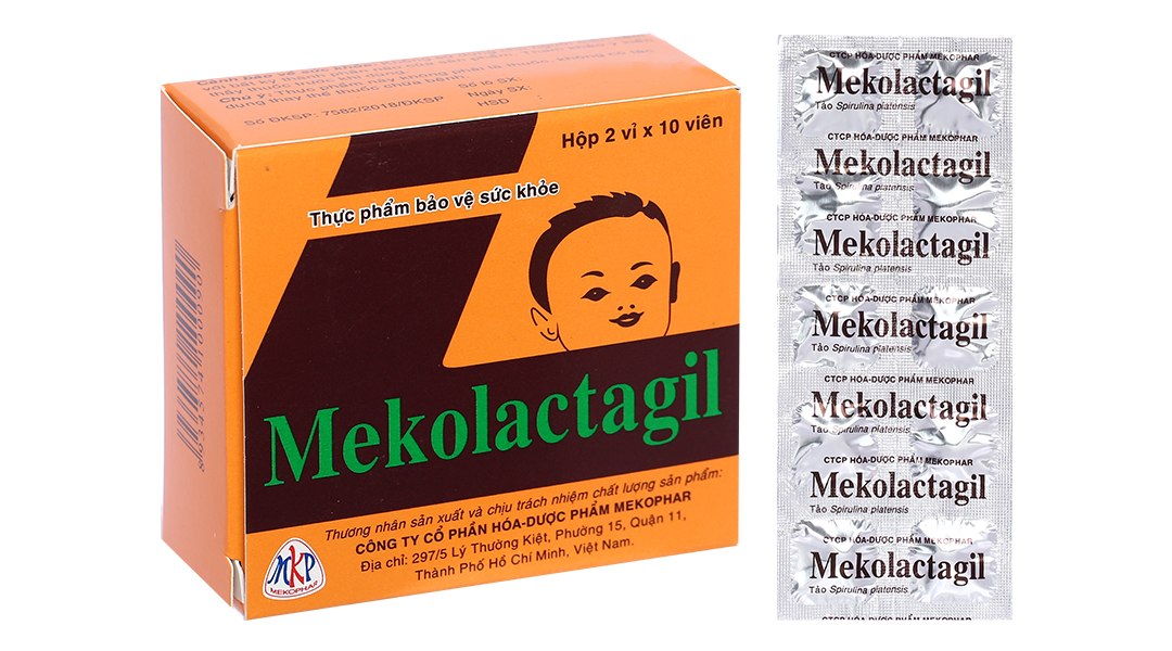 Combo 10 hộp Mekolactagil hỗ trợ tăng tiết sữa hộp 20 viên
