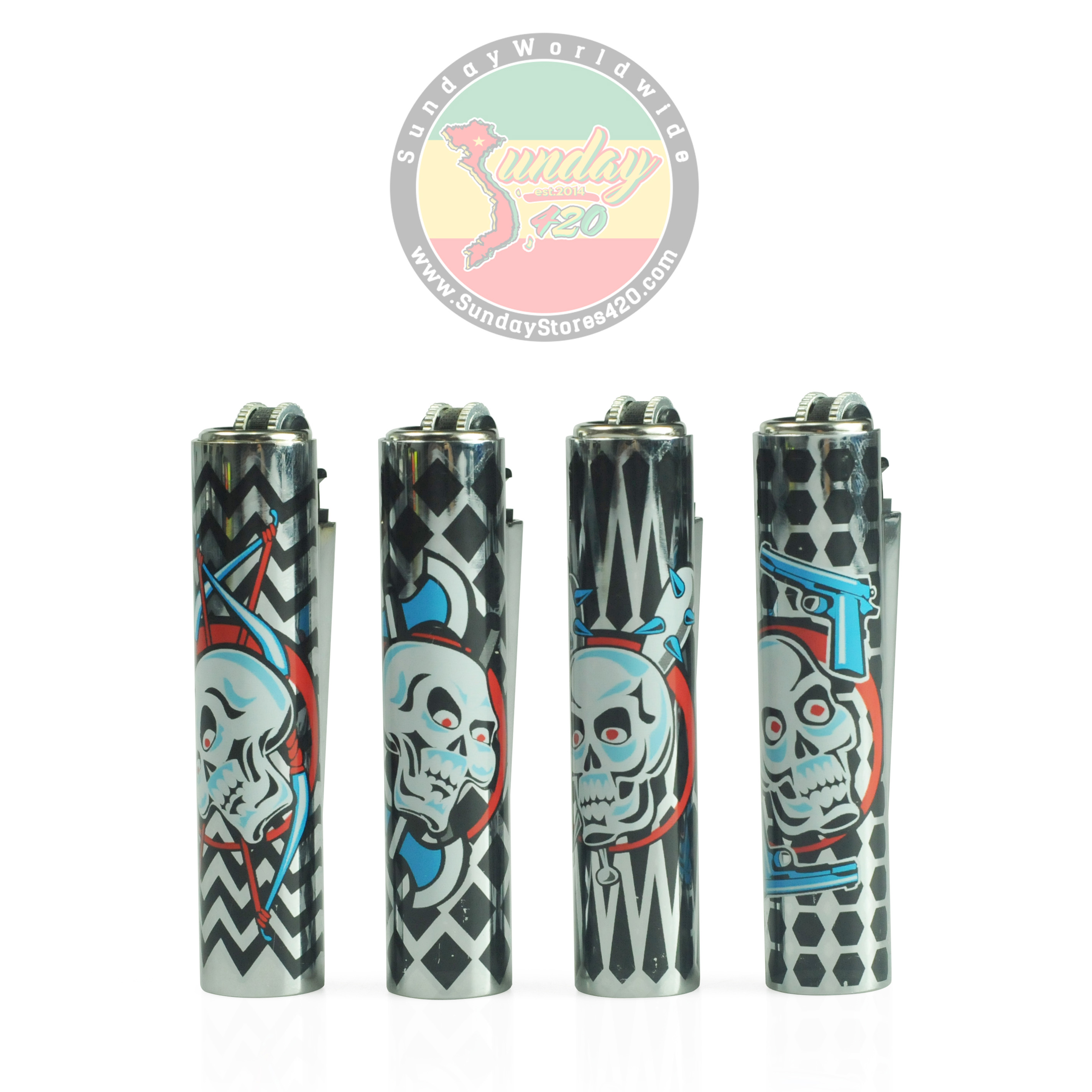 Bật Lửa Clipper Sắt Đầu Lâu - BL-41 (2 cái)