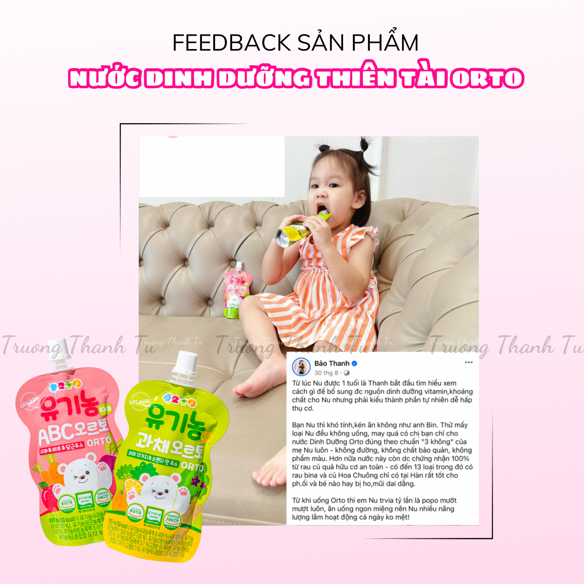 Nước orto bổ sung chất xơ organic