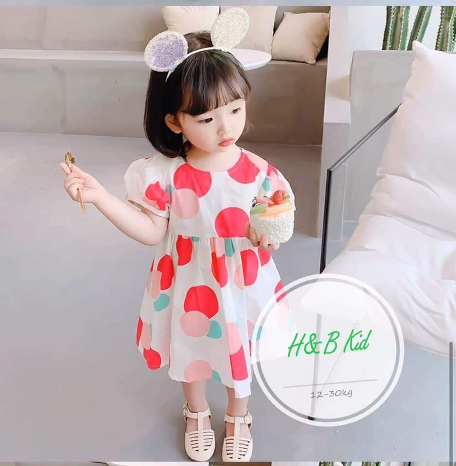Váy tơ đũi tay bồng
