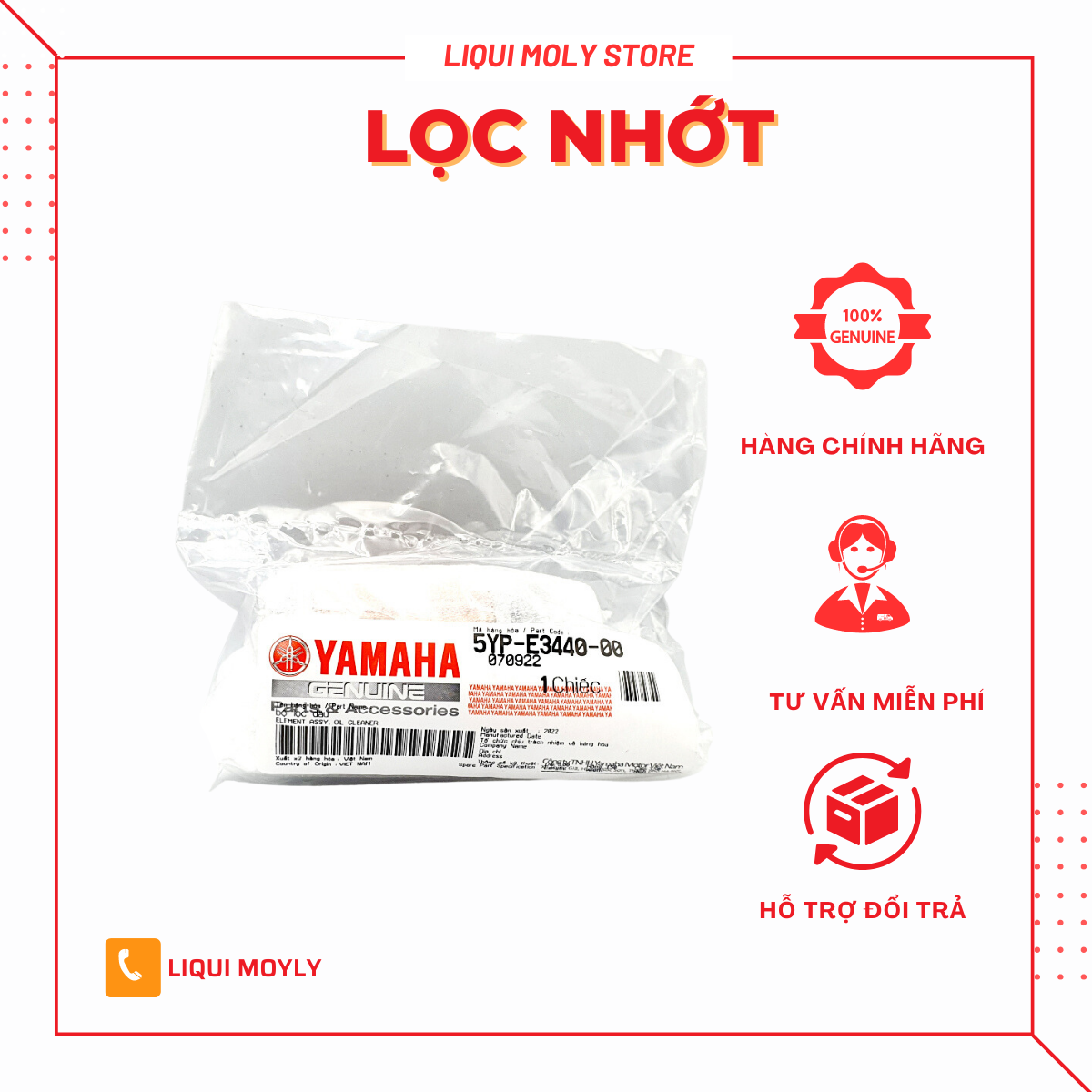 LỌC NHỚT CHO XE MÁY YAMAHA