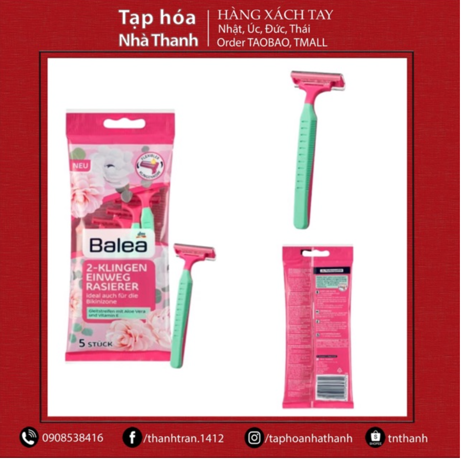 [Túi 5c] Dao cạo lưỡi kép Balea nội địa Đức