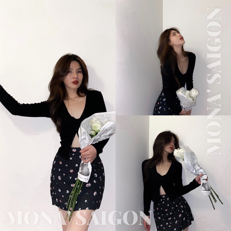 Chân váy ngắn hoa nhí MONÁ - LALA