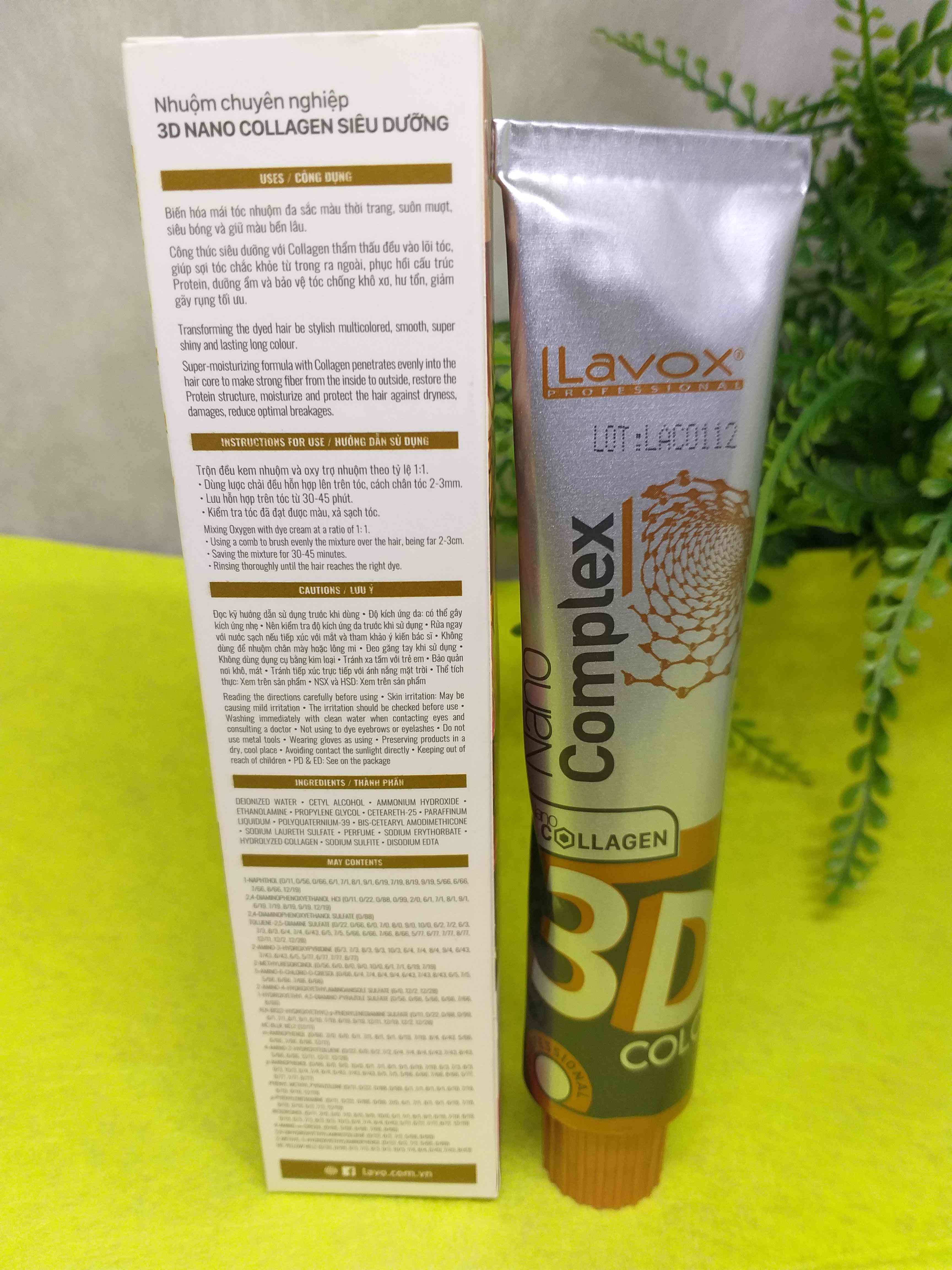 [HCM]Kem nhuộm tóc thời trang Lavox Nano Complex 100ml