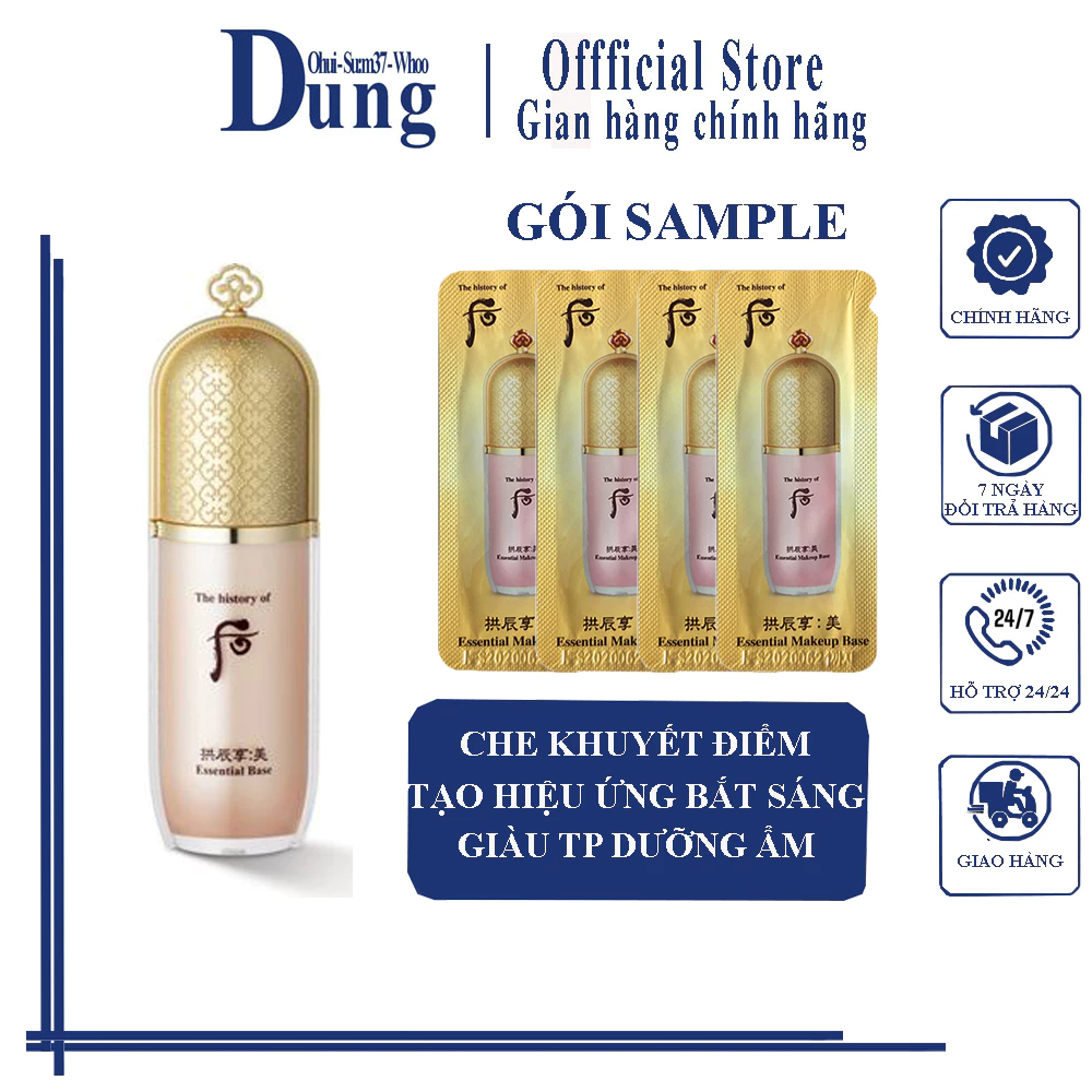 Combo 5 Kem Lót Trang Điểm Whoo Makeup Base Sample 1mlx5