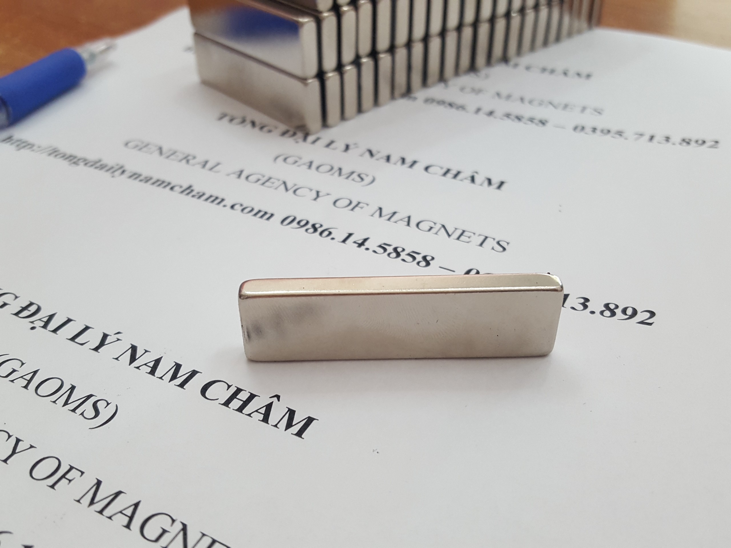 5 viên nam châm đất hiếm 50x15x5mm