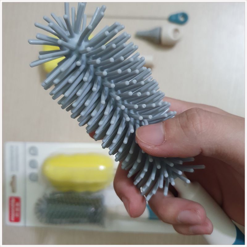 Cọ Rửa Bình Sữa Silicon - Cọ Bình Sữa Cao Cấp Moonship 4 Chi Tiết