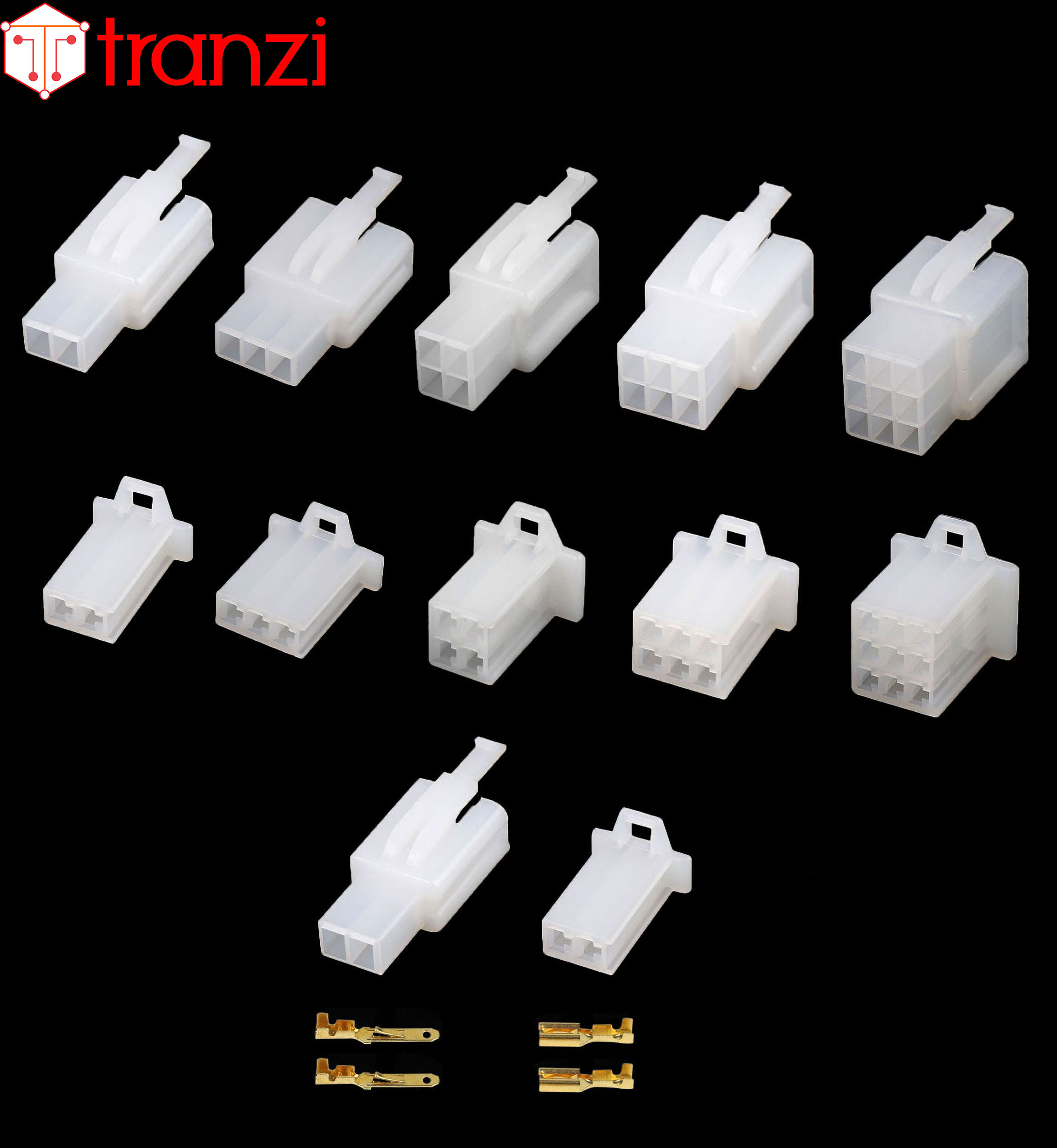 Vỏ Header 2.8mm 28050 2P 3P 4P 6P 9P trắng