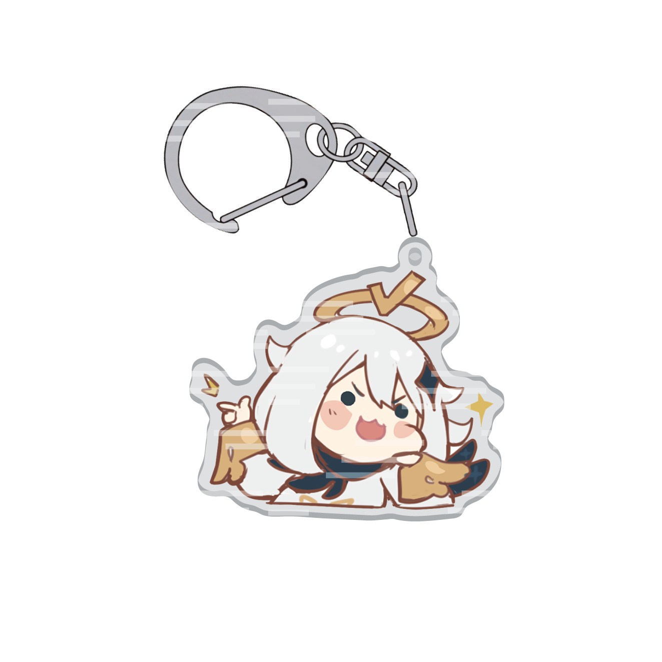 Móc khóa Game Genshin Impact hình Paimon Aether chibi dễ thương