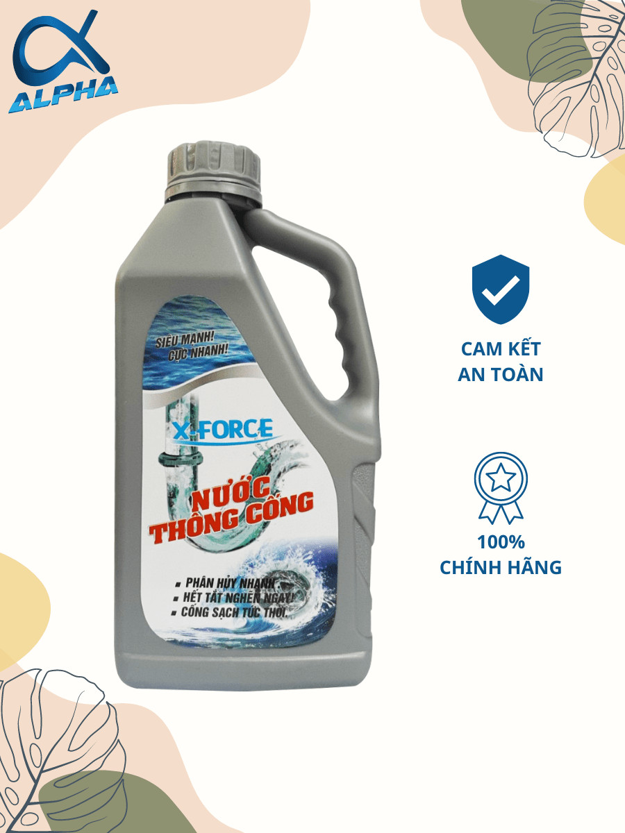 Nước thông cầu, cống x-force chai 1.6kg