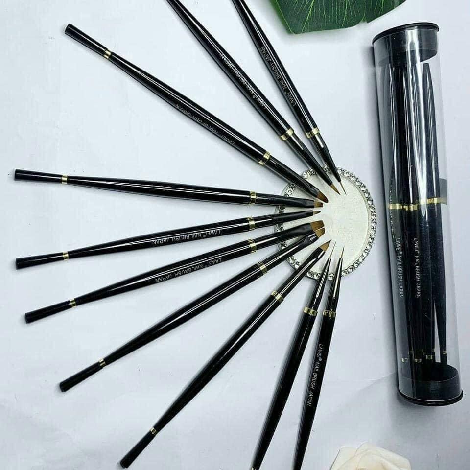 Bộ cọ 10 cây chính hãng lawei dùng cho nail