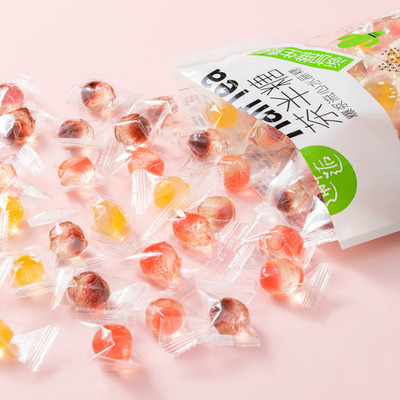 [ Mẫu mới ] 100g Kẹo dẻo thạch nhân mứt trái cây hình tròn / kẹo bi dẻo trái cây/ kẹo mềm hỗn hợp nhiều hương vị ăn vặt ngon đã nghiền