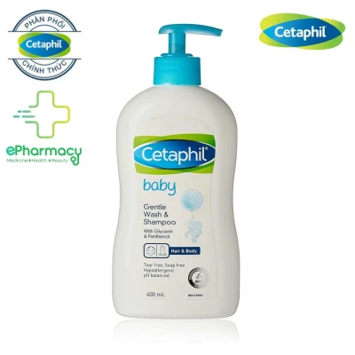 Hot mother and baby products Cetaphil tắm gội 400ml - Sữa tắm gội 2 in 1 Cetaphil Baby Gentle Wash Shampoo 400ml