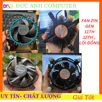 Quạt tản nhiệt cpu, fan cpu, fan box intel thế hệ 10, 11, 12 zin lõi đồng kèm sẵn keo tản nhiệt