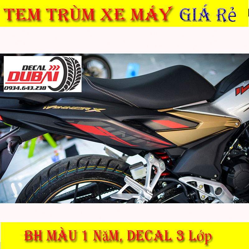 Tem Trùm Winner X Đen Nhám Đỏ Khỏe Khoắn
