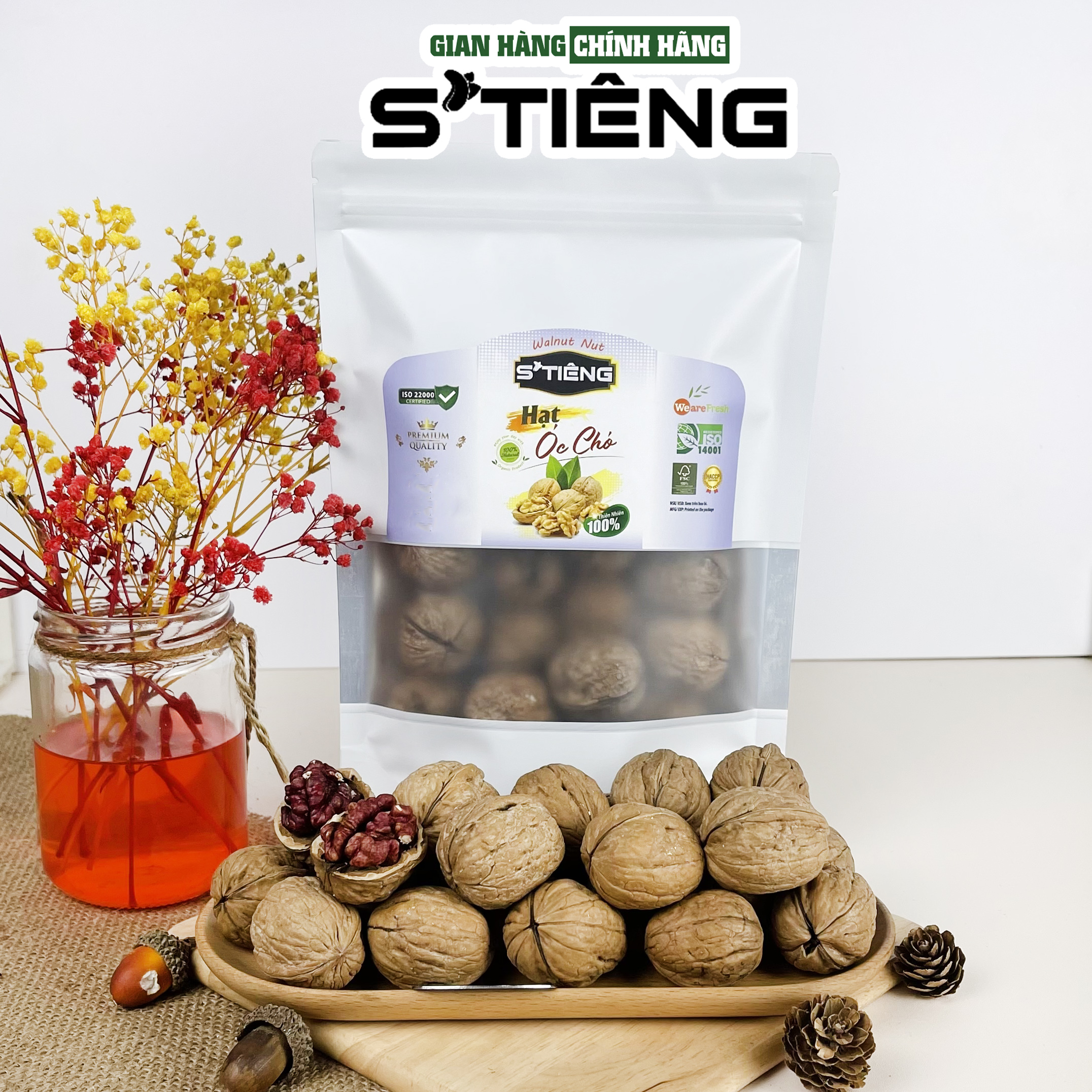 Quả Óc Chó Đỏ STIENG Nhập Khẩu Mỹ Còn Vỏ