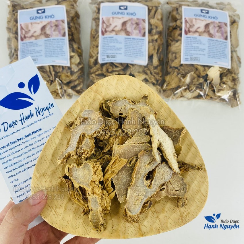 Gừng khô 500g, can khương, thơm cay, dùng pha trà, xông giải cảm, giữ ẩm cơ thể, tăng sức kháng