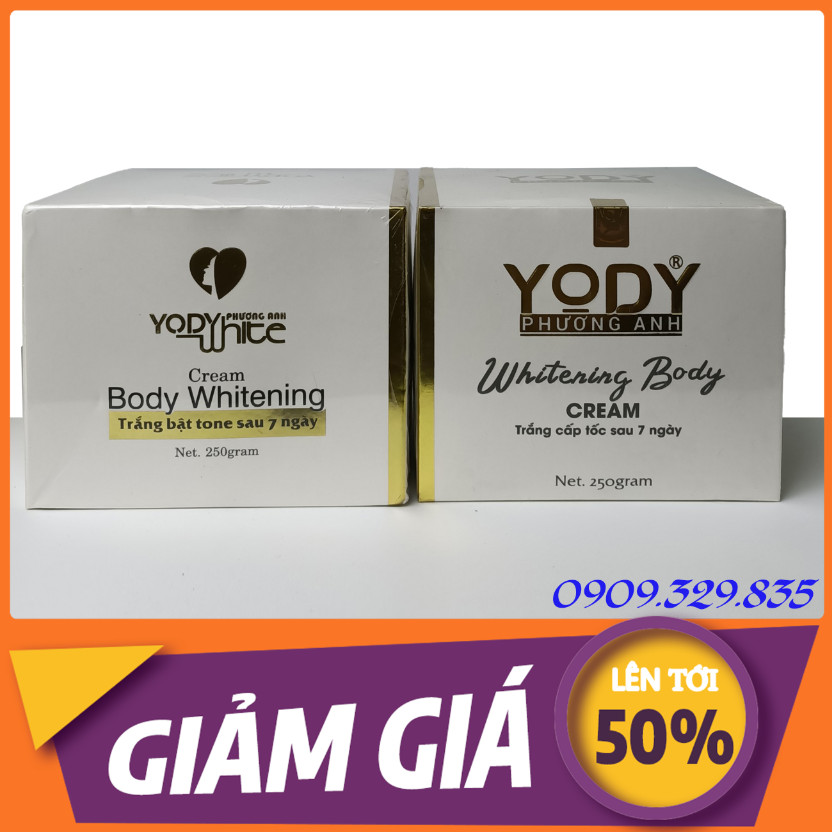 Kem Body trắng da bật tone sau 7 ngày 250gr - Body Whitening Cream