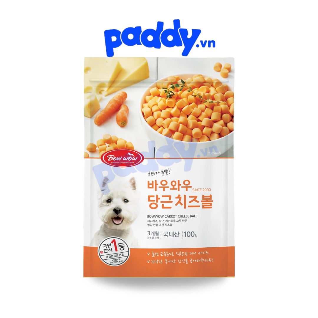 Bánh Thưởng Cho Chó Phô Mai Viên Bowwow Cheese Ball 100g