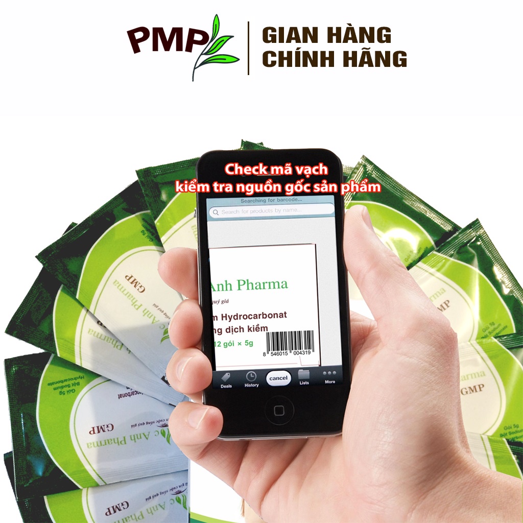 Muối Kiềm Sodium Hydrocarbonate PMP ( hộp 12 gói)