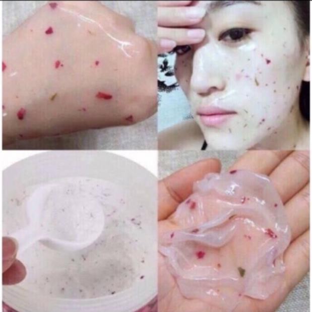 Trùm sỉ siêu rẻ 100gr mặt nạ collagen hoa hồng handmade