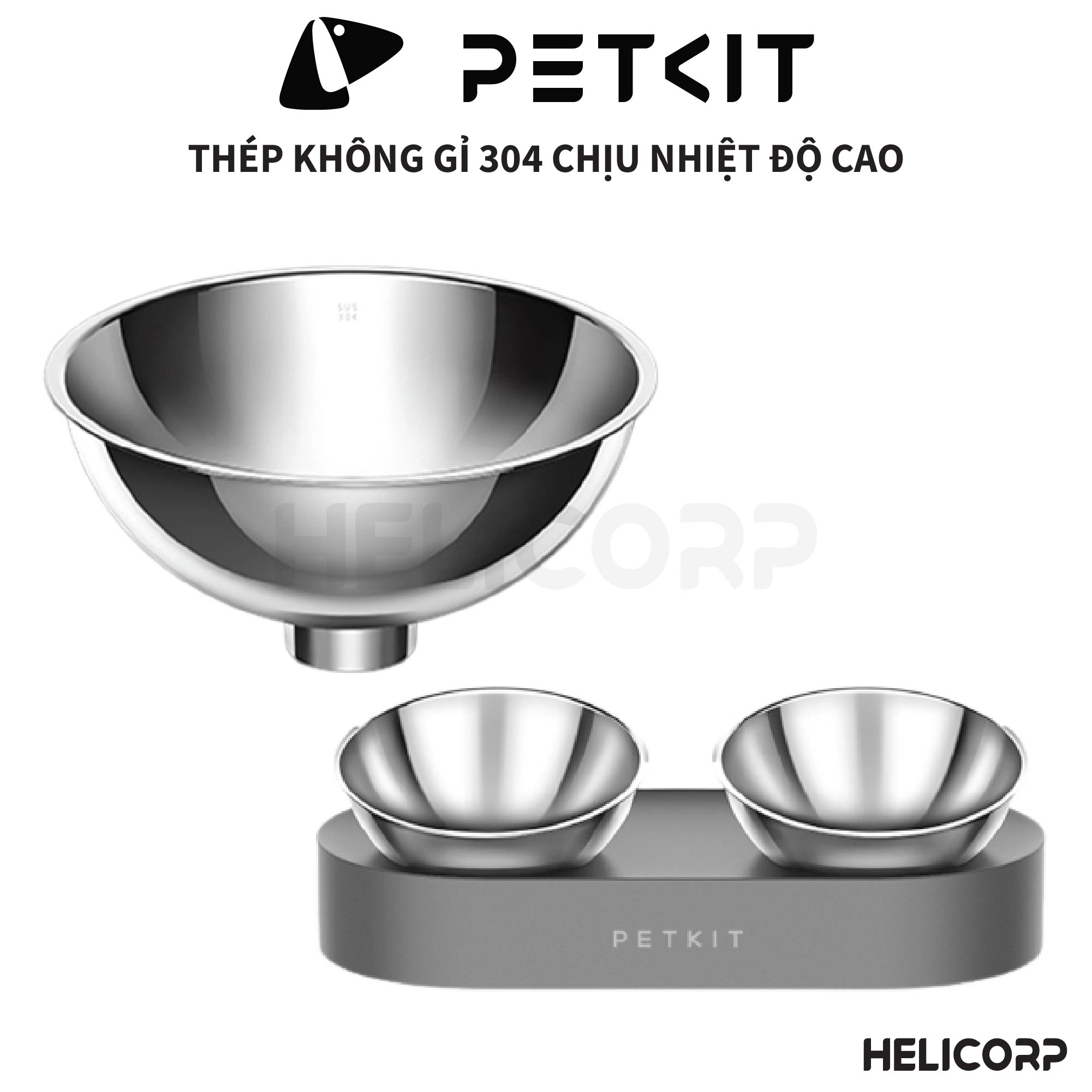 Bát Ăn Đôi, Chén Ăn Chống Gù Cho Chó Mèo Petkit