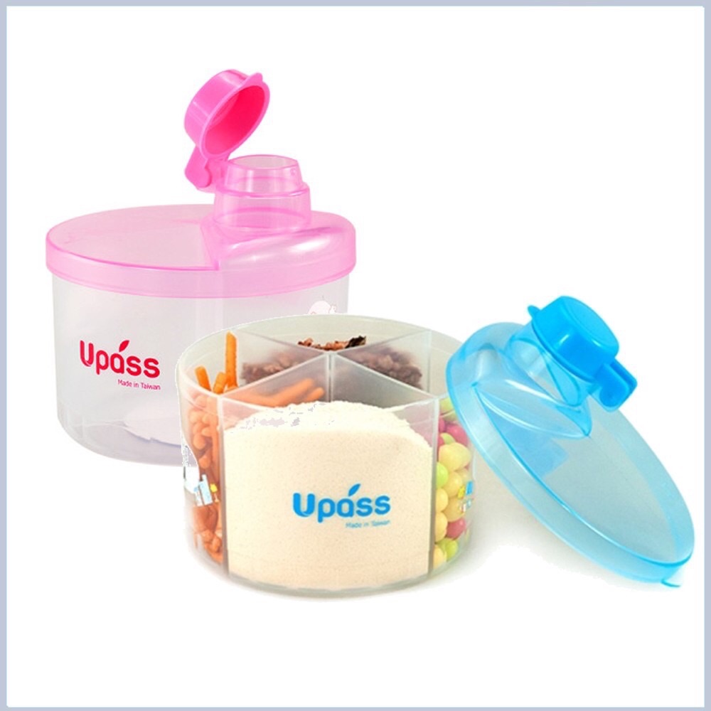 Hộp chia sữa tròn 4 ngăn Upass