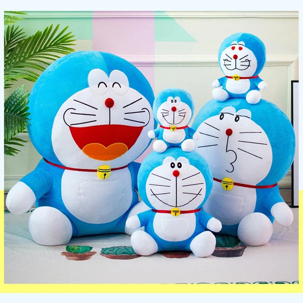 YINLMALL 25/35 / 50cm Kawaii Quà tặng sinh nhật cho bạn gái Động vật mềm Búp bê mèo Đồ chơi nhồi bông Doraemon Hình anime Búp bê sang trọng Đồ chơi Doraemon sang trọng
