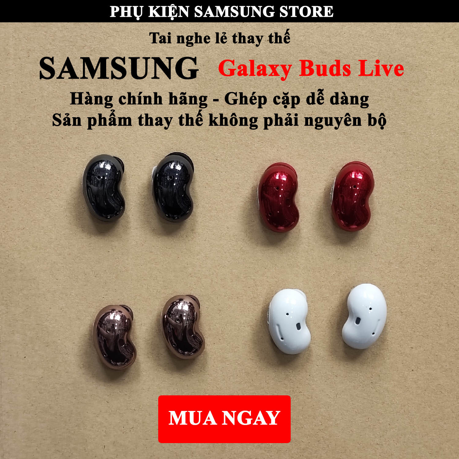 [Bán lẻ] Tai nghe lẻ thay thế Samsung Galaxy Buds Live