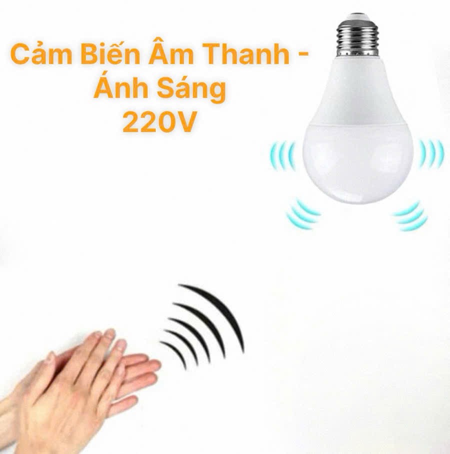 Bóng Đèn Led Cảm Ứng Âm Thanh 9W