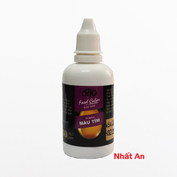 Màu dầu thực phẩm tím oro 50gr