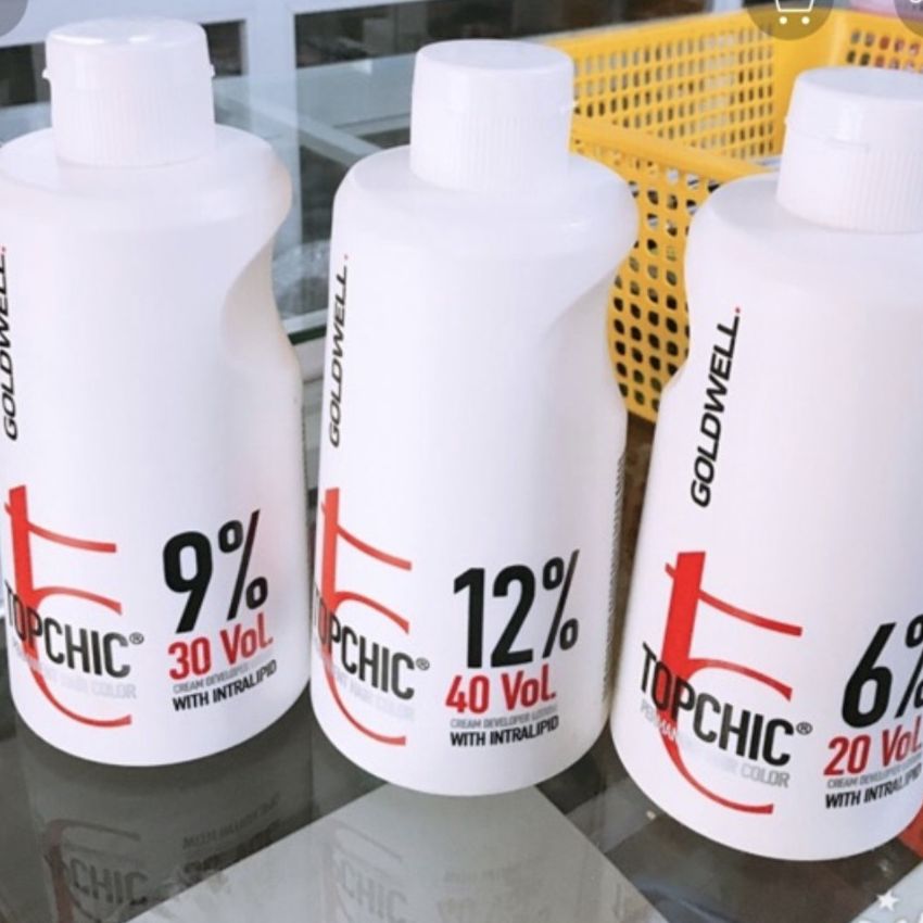 Dung môi pha màu nhuộm Oxy Goldwell Topchic (3%, 6%, 9%, 12% ) 1000ml