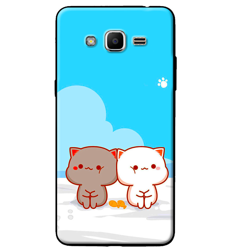 Ốp lưng Samsung J5 2016 Mèo mập nền xanh