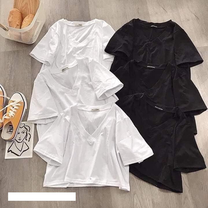Áo Croptop Cổ Tim Form Rộng (Oversize)