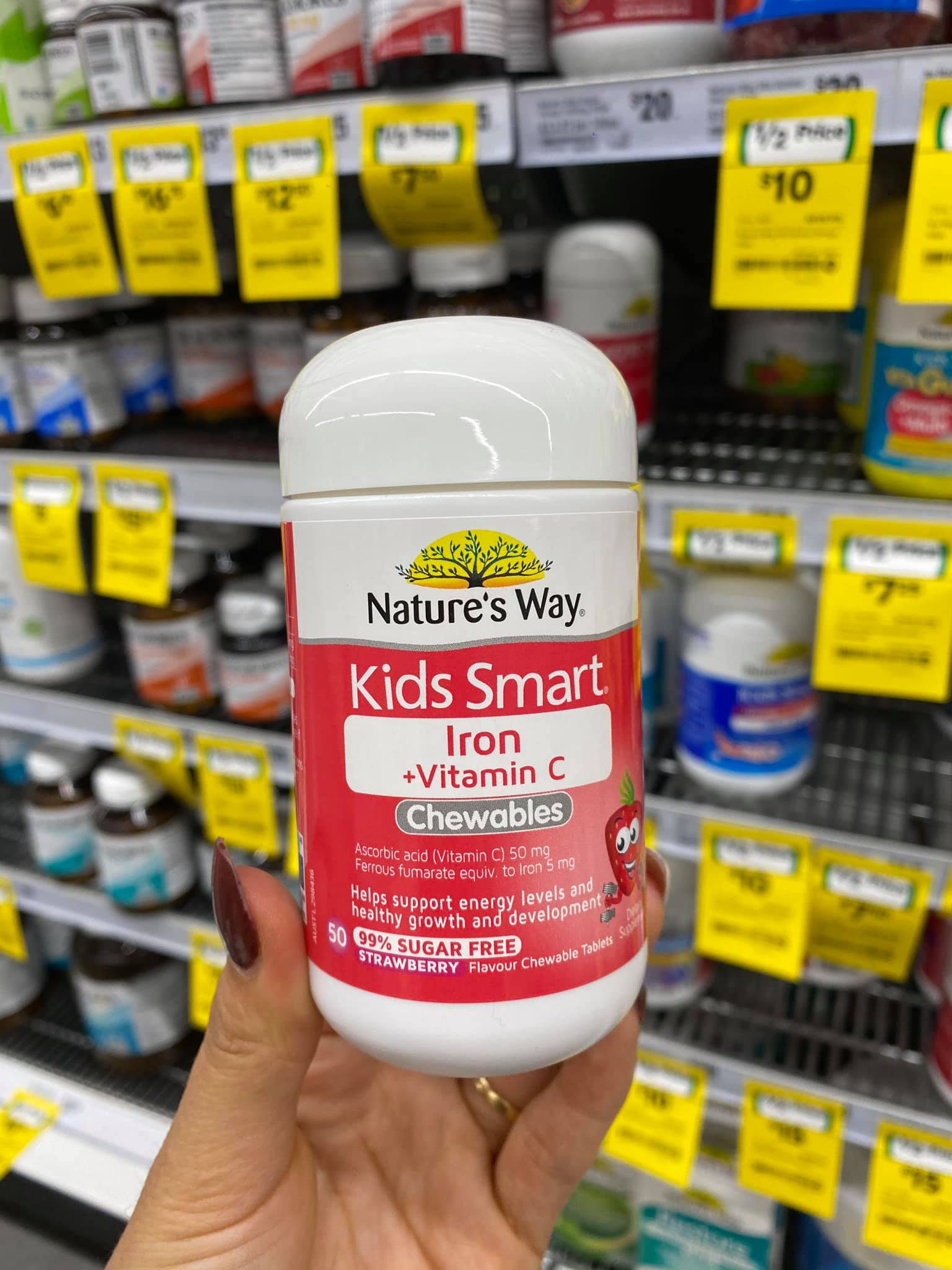 Nature's Way Kids Smart Iron 50 Chewable Tablets