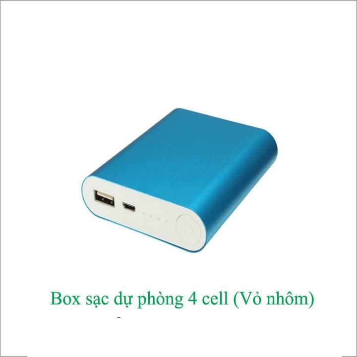 Box Sạc 4 Cell  18650 Vỏ Nhôm (Không Bao Gồm Pin )