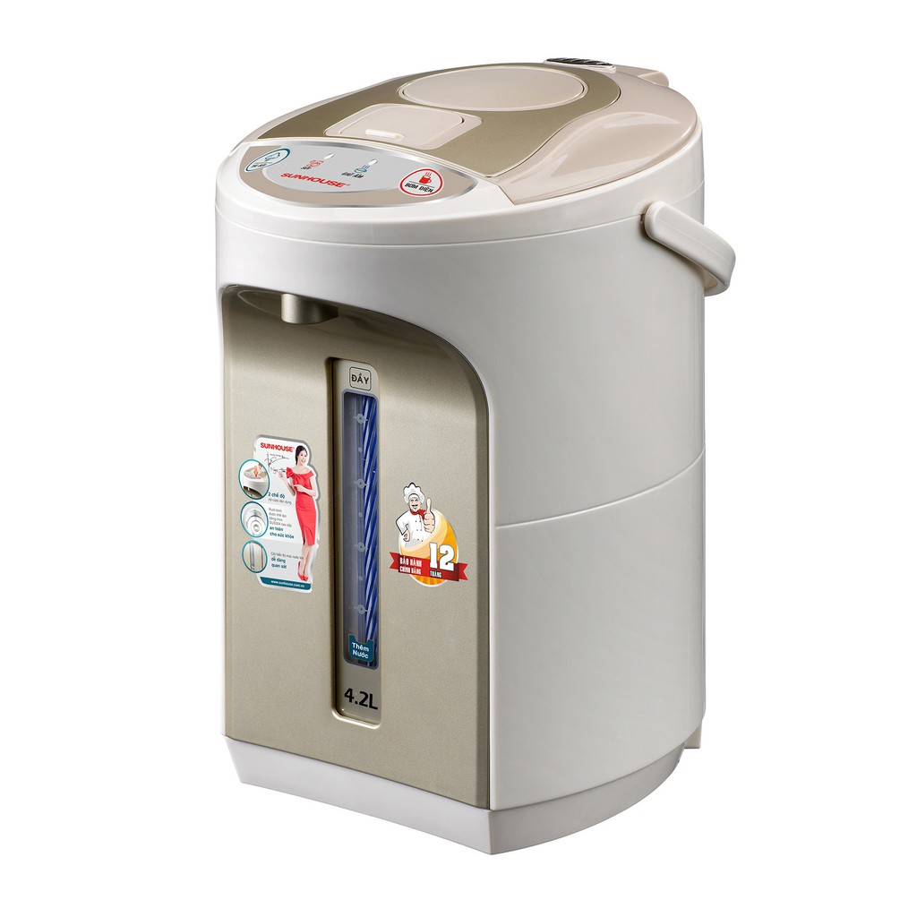 [Mã ELMALLCOIN hoàn 5% xu đơn 500K] Bình thủy điện Sunhouse 4.2L SHD1542