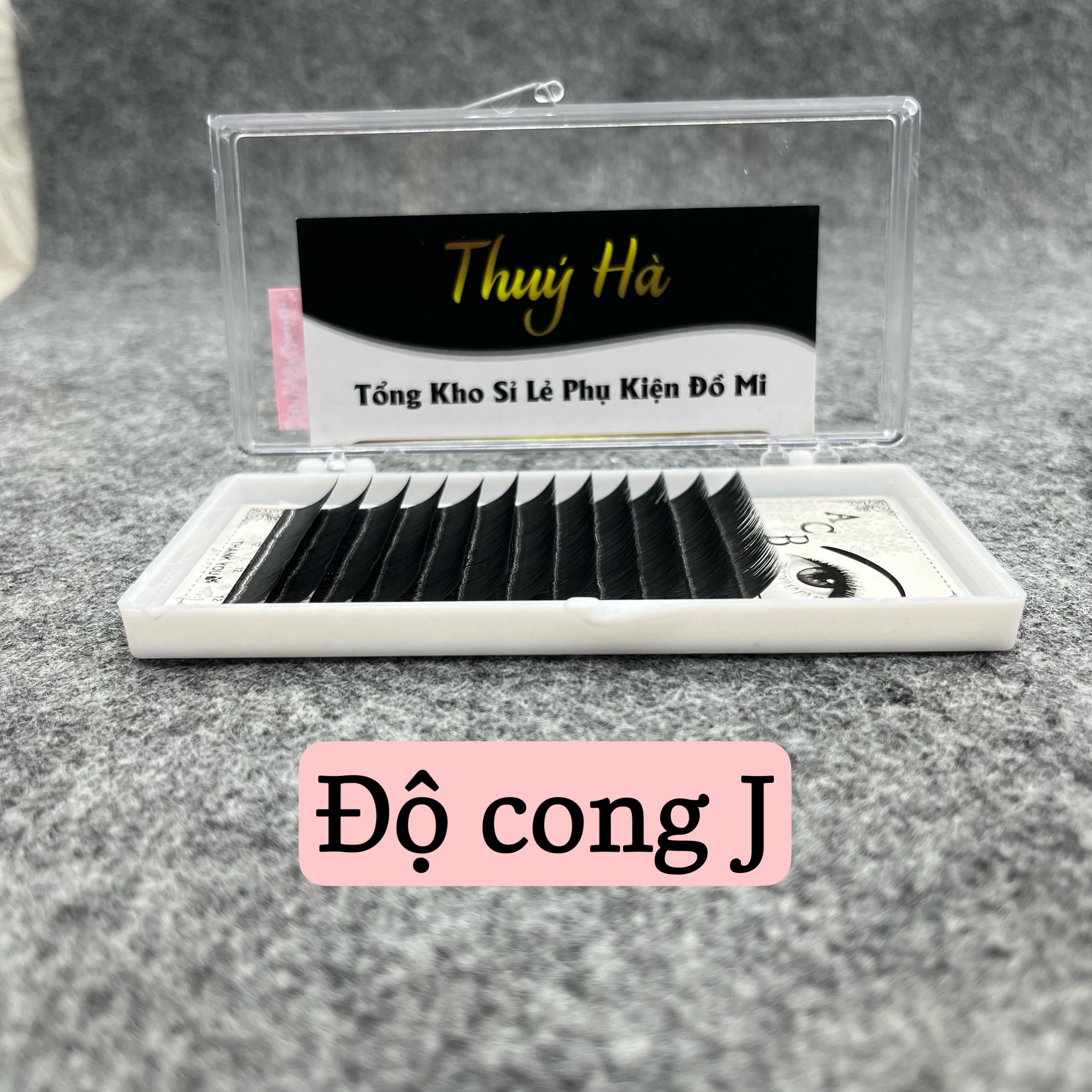 Mi khay ACB độ cong J-B \ độ dày 0.05-0.07-0.10 \ siêu đen, mềm nhẹ, bắt keo tốt, nối mi \ Thúy Hà