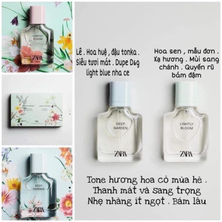 SET NƯỚC HOA NỮ ZARA - DEEP GARDEN & LIGHTLY BLOOM 30ml - M105