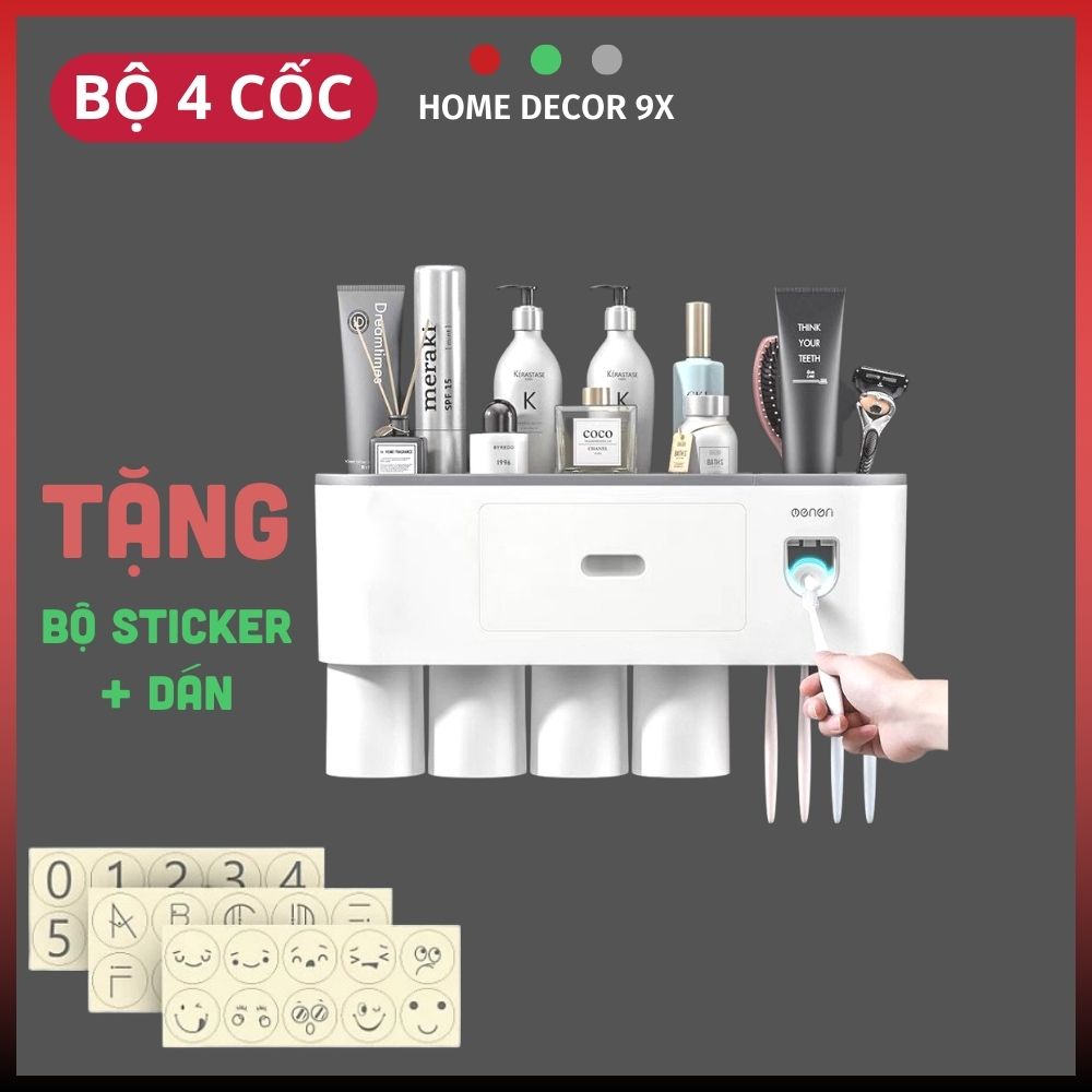 Oenon smart toothpaste dispenser towel rack tiker KUTE sticker gift