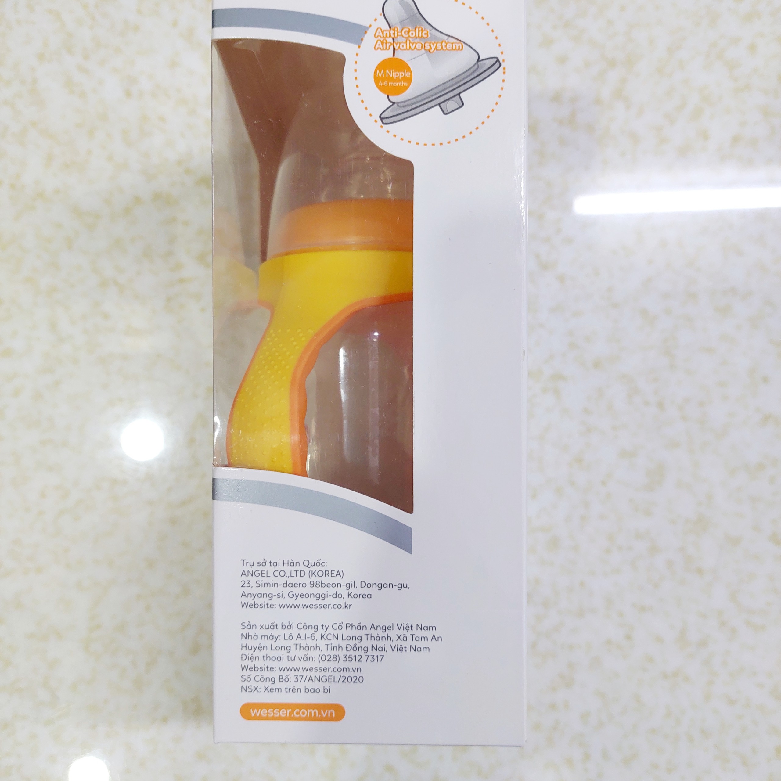 Bình sữa Wesser cổ rộng 260ml